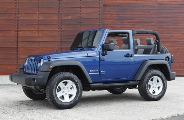 Jeep Wrangler Sport top down side