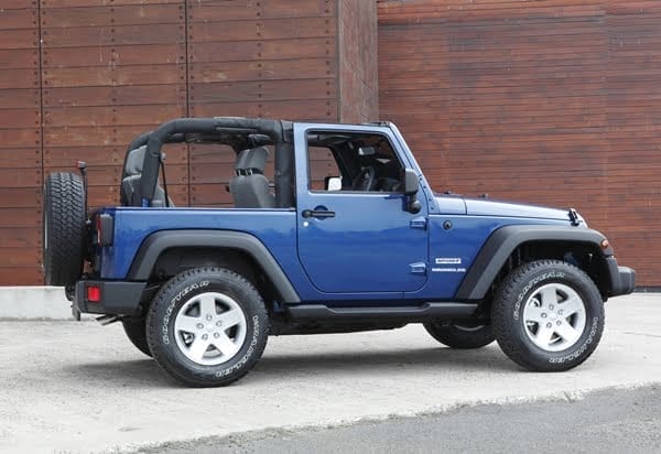Jeep Wrangler Sport top down