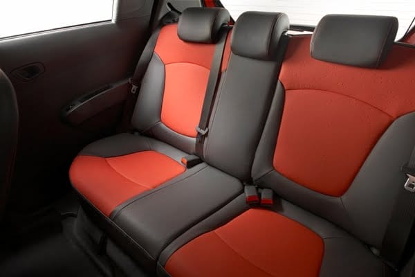 2011 Barina Spark CDX Super Red trim  rear seats 