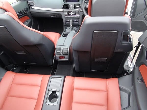 Mercedes Benz E500 Cabriolet rear seats