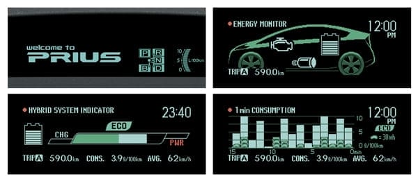 2009 Toyota Prius displays