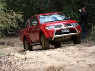 Mitsubishi Triton GLX-R 4WD Dual Cab Ute external front three quarters