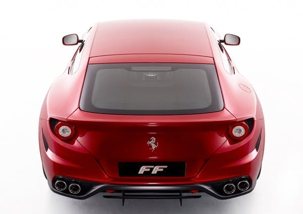 Ferrari FF Sports Car Rear view Ferrari FF Sports Car