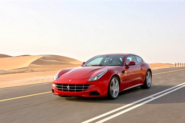 Ferrari FF Sports Car driving 1 view Ferrari FF Sports Car