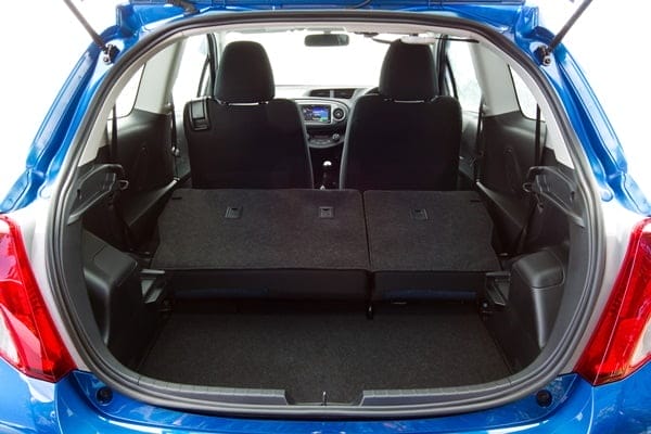 2011 Toyota Yaris cargo space