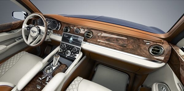 Bentley EXP 9 F AWD SUV Concept dash shot