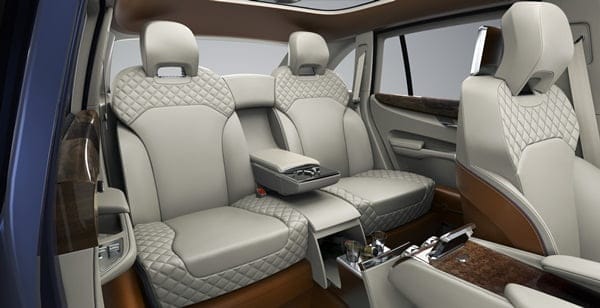 Bentley EXP 9 F AWD SUV Concept rear seats shot