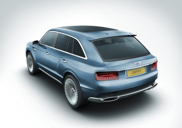 Bentley EXP 9 F AWD SUV Concept rear shot Bentley EXP 9 F AWD SUV Concept rear shot