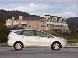 Toyota Australia will launch a seven-seat Prius v, fitted with an advanced lithium-ion battery pack. (Overseas model shown)