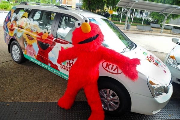 Kia Grand Carnivals and Elmo's 2012 World Tour