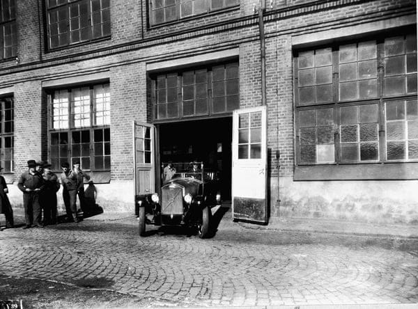 On 14 April 1927, the first mass-produced Volvo car rolled off the production line at the Lundby factory in Gothenburg, Sweden.