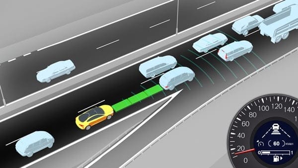 Volvo's adaptive cruise control EUROFOT