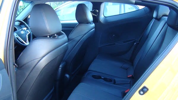 Hyundai Veloster rear seats