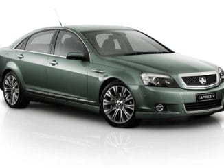 2013 Holden Caprice exterior front ¾ - Prussian Steel