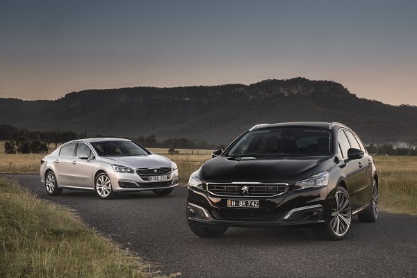 (Front) Peugeot 508 GT and (rear) 508 Allure