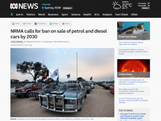 NRMA calls for ban on sale of petrol and diesel cars by 2030 - ABC News (Austral