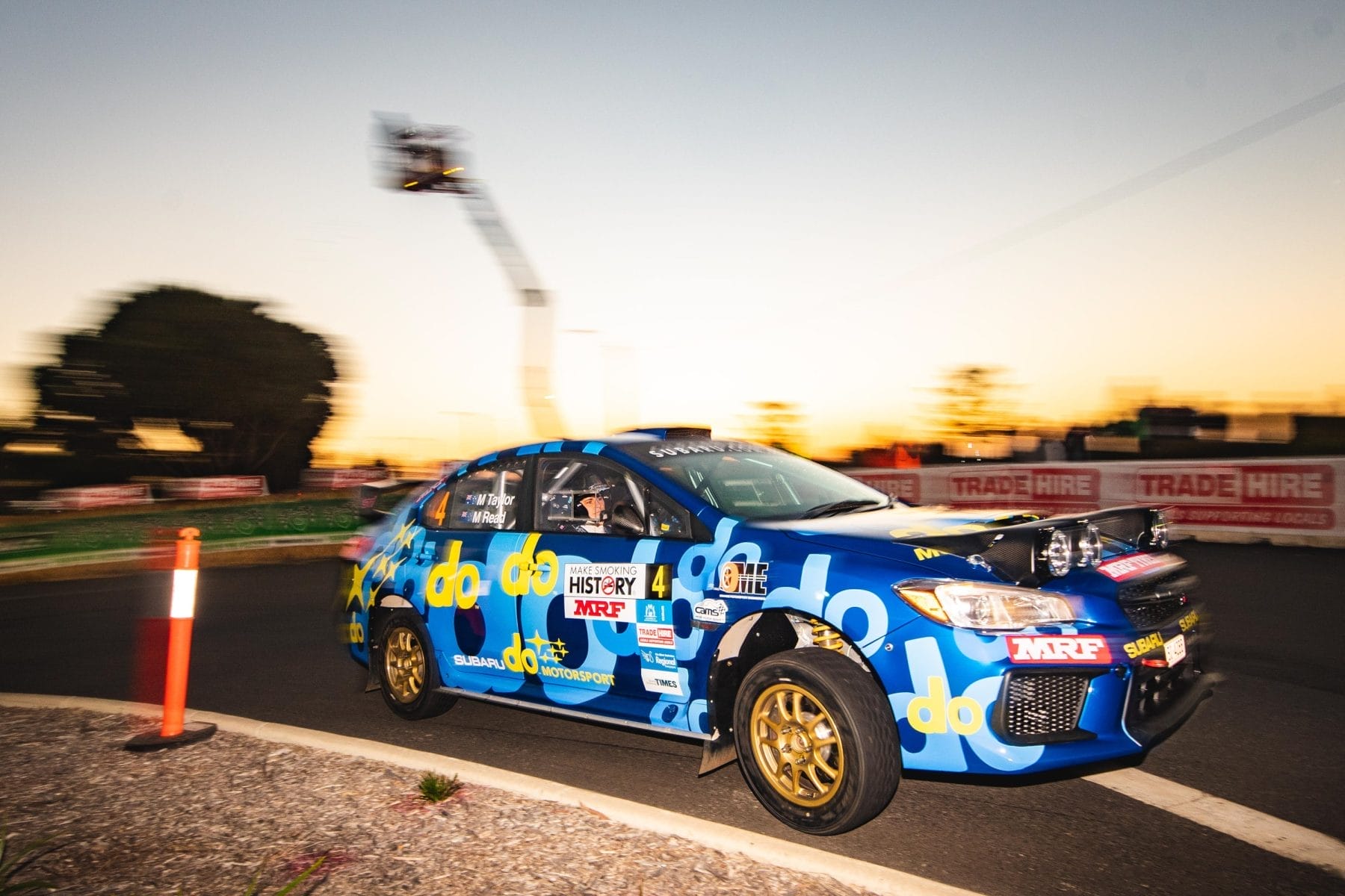 The Orange Motorsport Engineering-prepared All-Wheel Drive Subaru WRX STI  of Molly Taylor and co-driver Malcolm Read finished Heat 1 in fourth place after a modest start on last night's two quick Super Special Stage runs around Busselton's Barnard Park.