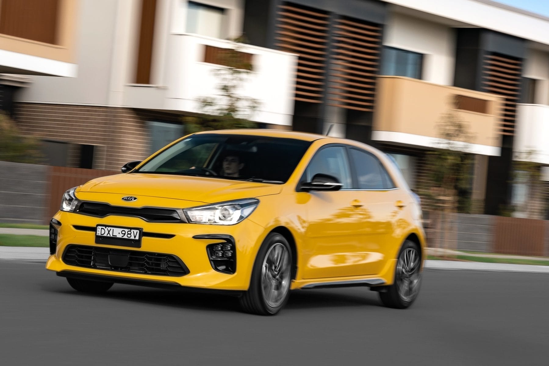 2019 Kia Rio GT exterior front driving.