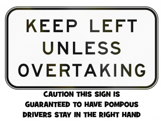 Overtaking sign