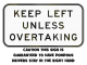 Overtaking sign