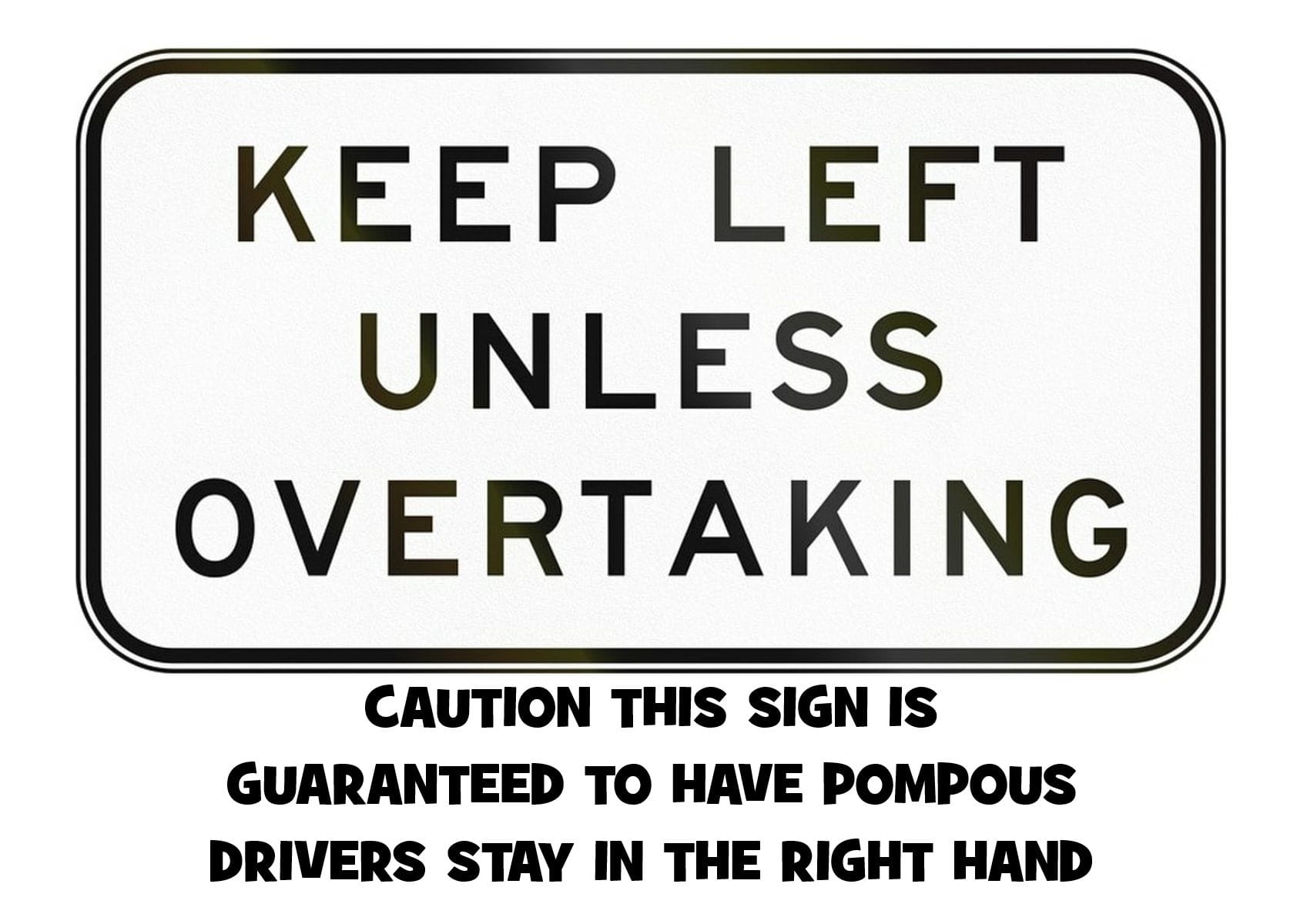 Overtaking sign