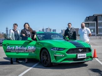 Dr Marilyn Johnson (AGF), Kay Hart (Ford CEO), Matt Moran (Ford Communications Director) and James Stewart (Driving Solutions)
