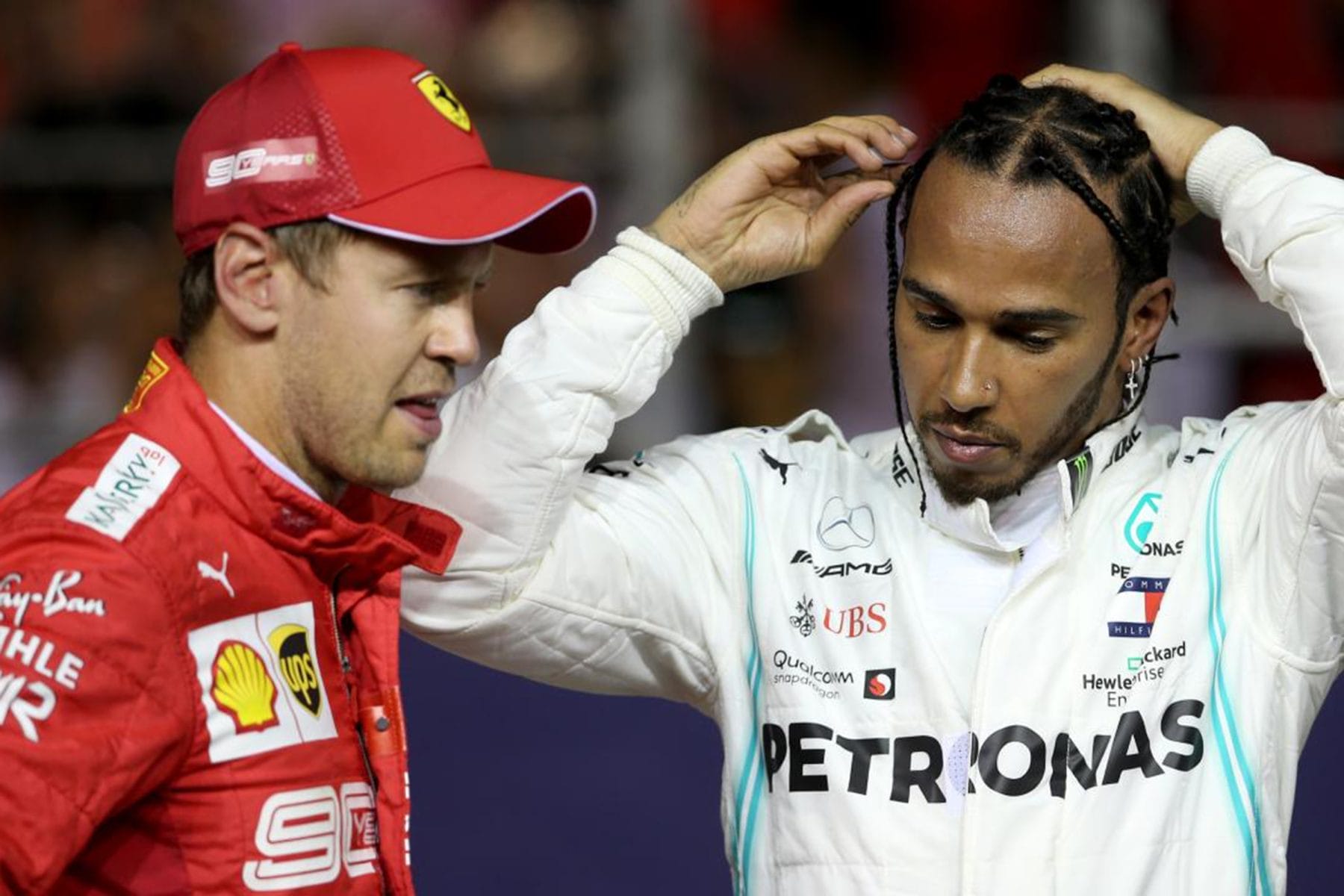 Lewis Hamilton adn Vettel