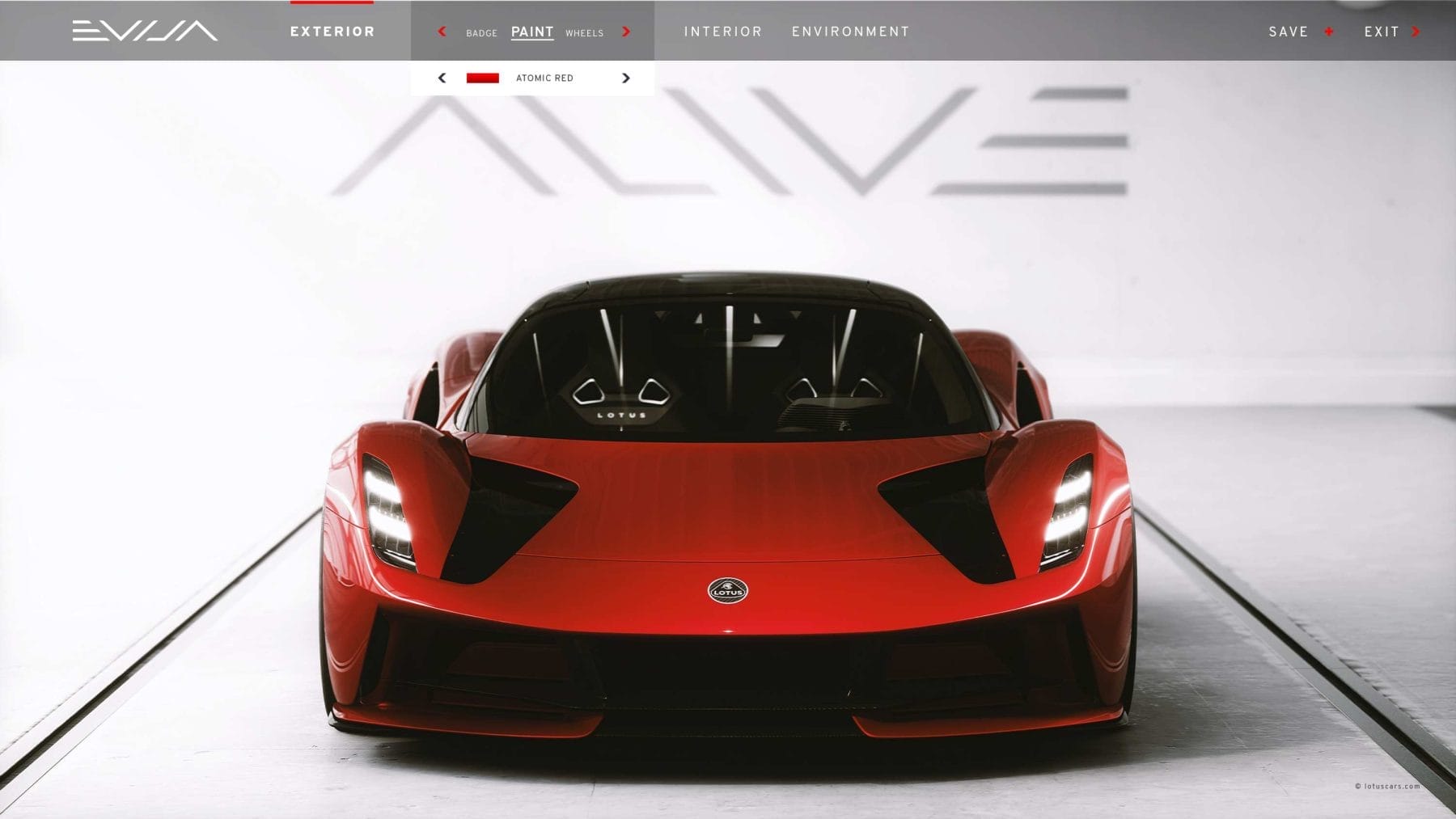 Lotus Evija Configurator 1