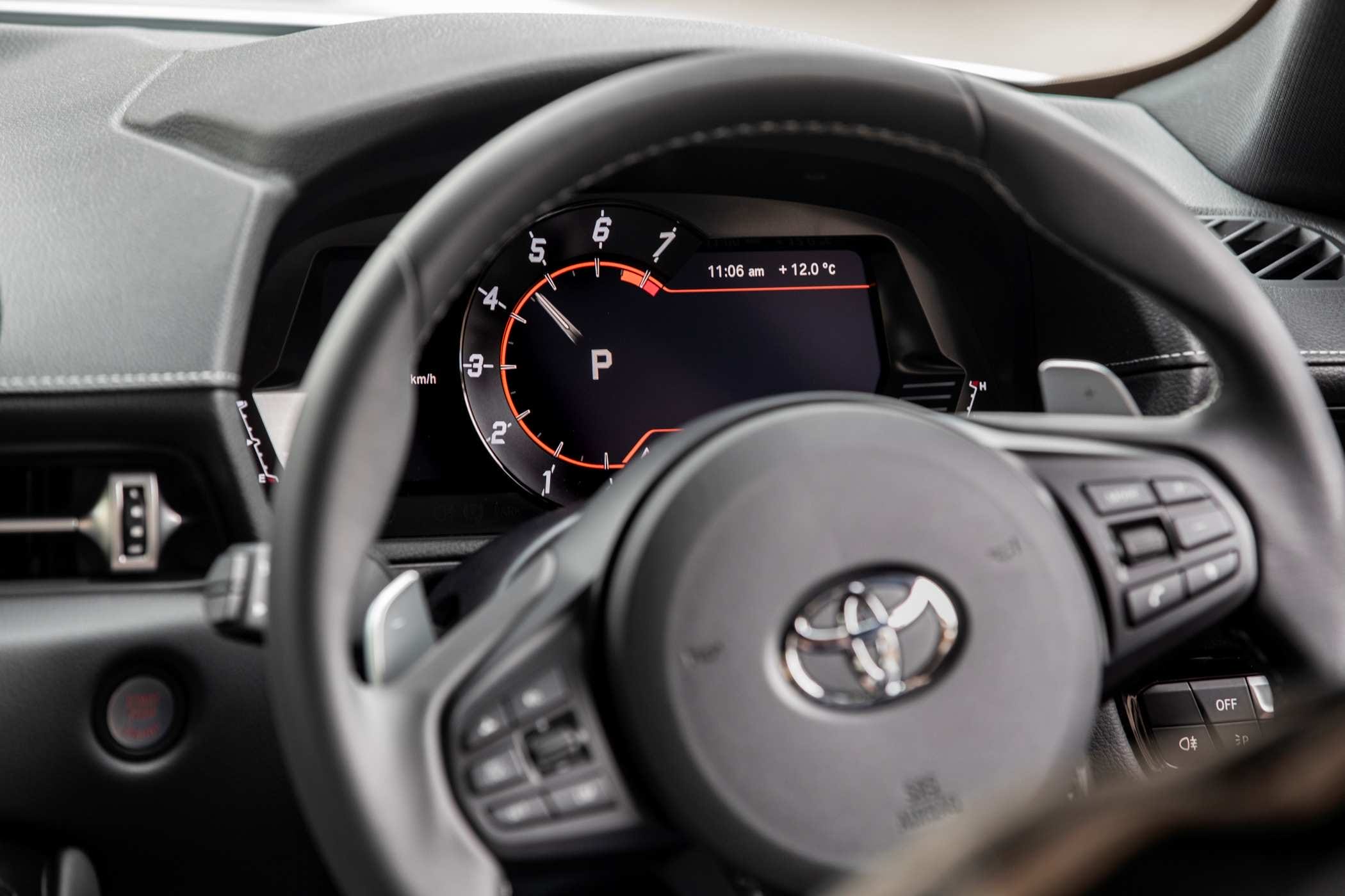 2019 Toyota GR Supra GT instrument panel.