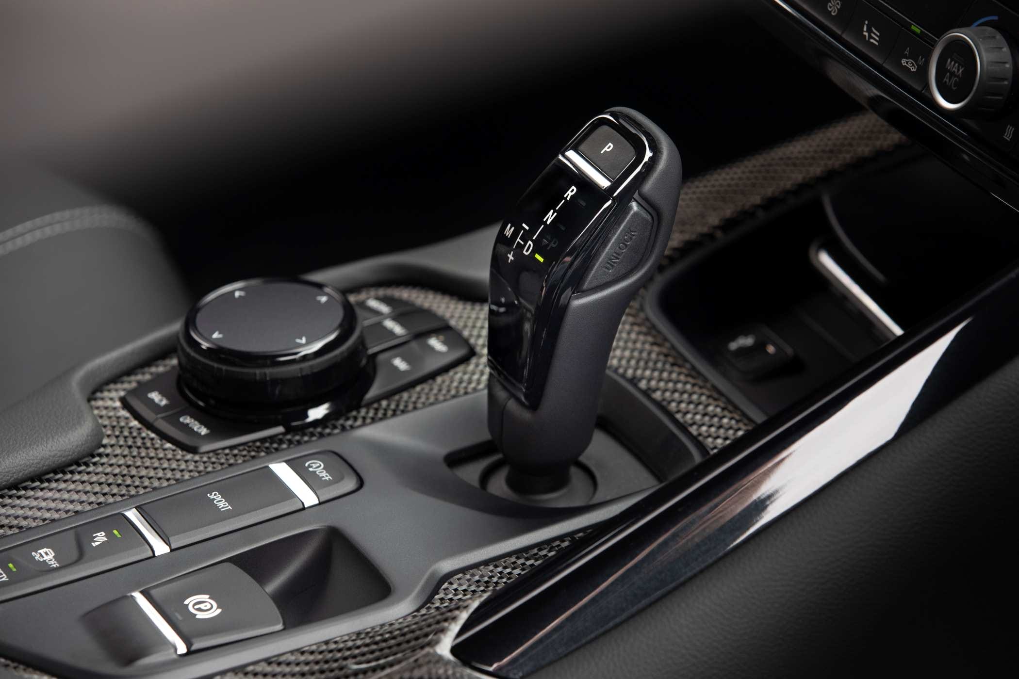 2019 Toyota GR Supra GT gear shift.