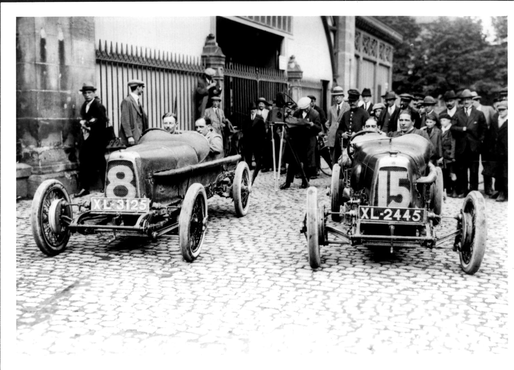 Aston Martin TT2-(L)-Gallop-TT1-(R)-Zborowski-before-French-GP-Strasbourg