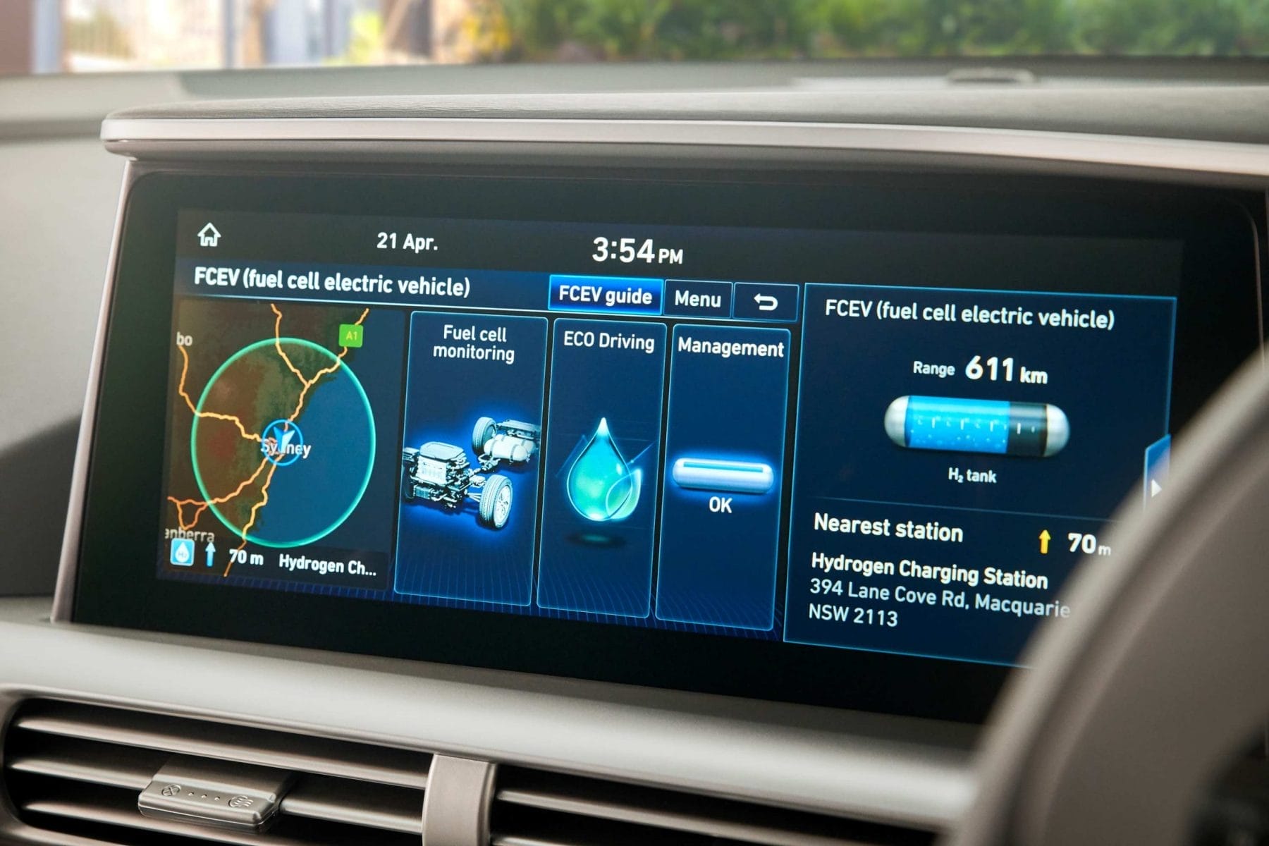 Hyundai NEXO front information screen