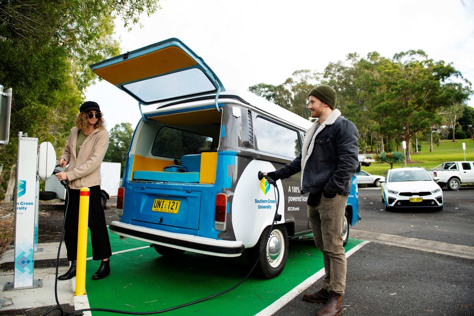 1974 Kombi van converted to electric drives on Lismore campus.