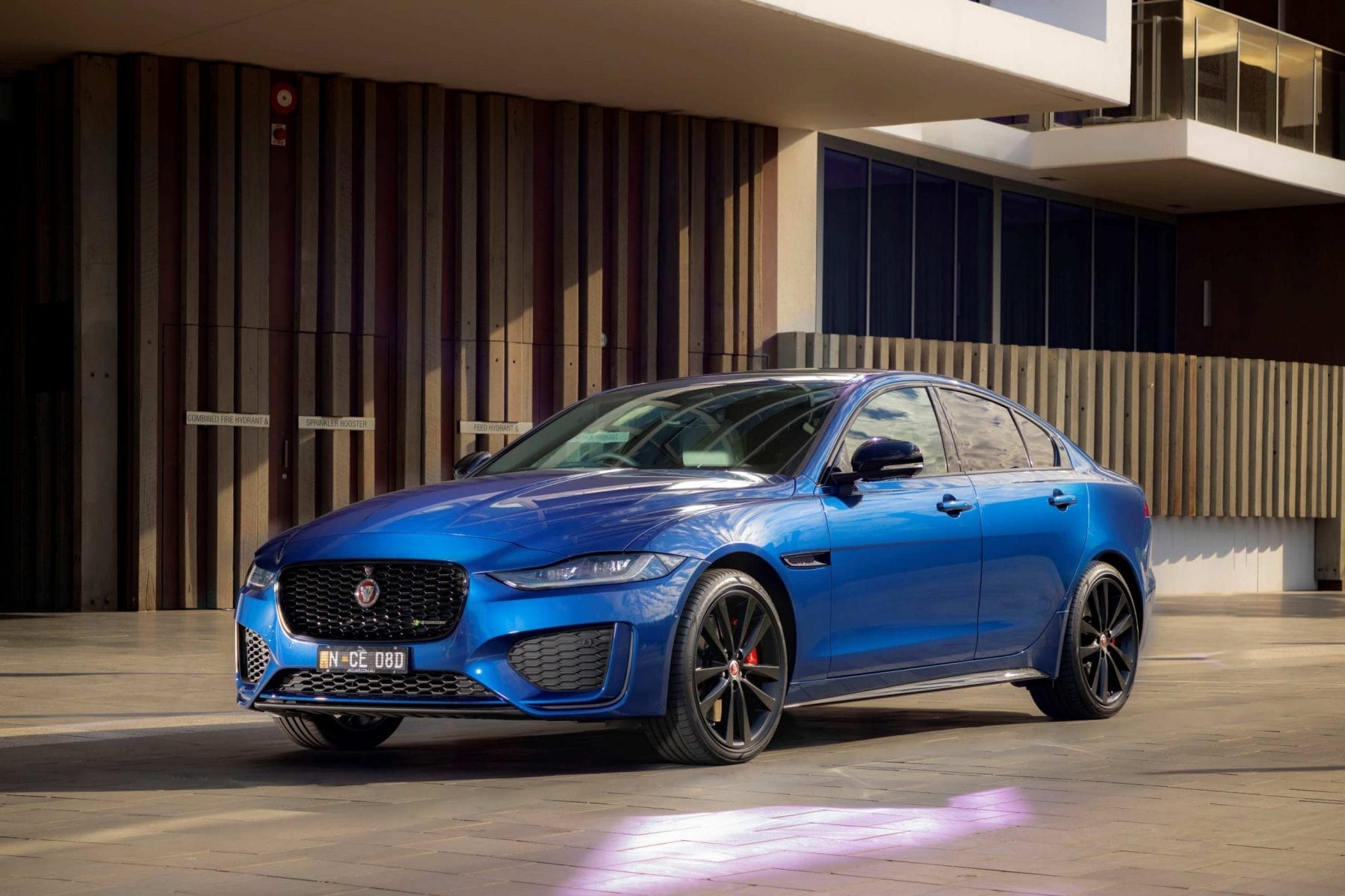 2021 Jaguar XE P300 R-Dynamic AWD exterior front qtr