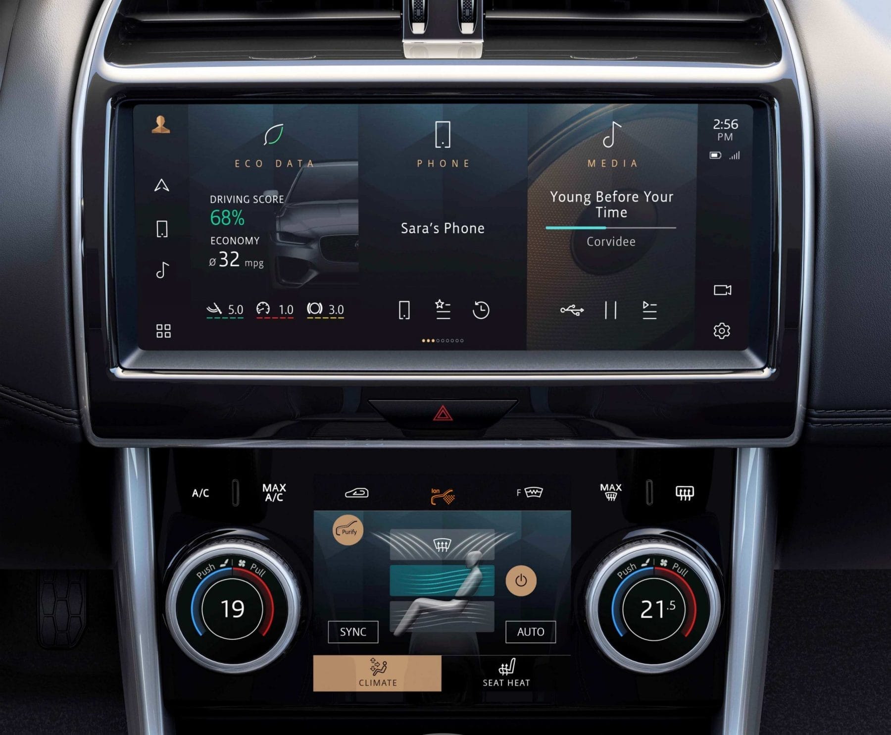 2021 Jaguar XE P300 R-Dynamic AWD interior central stack