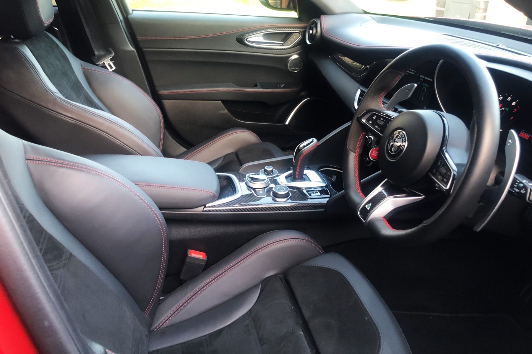 Alfa Romeo Guilia Quadrifoglio Sedan drivers seat