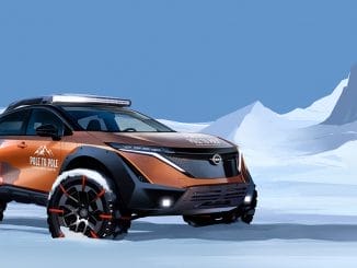 Pole to Pole expedition Nissan Ariya e-4ORCE illustration