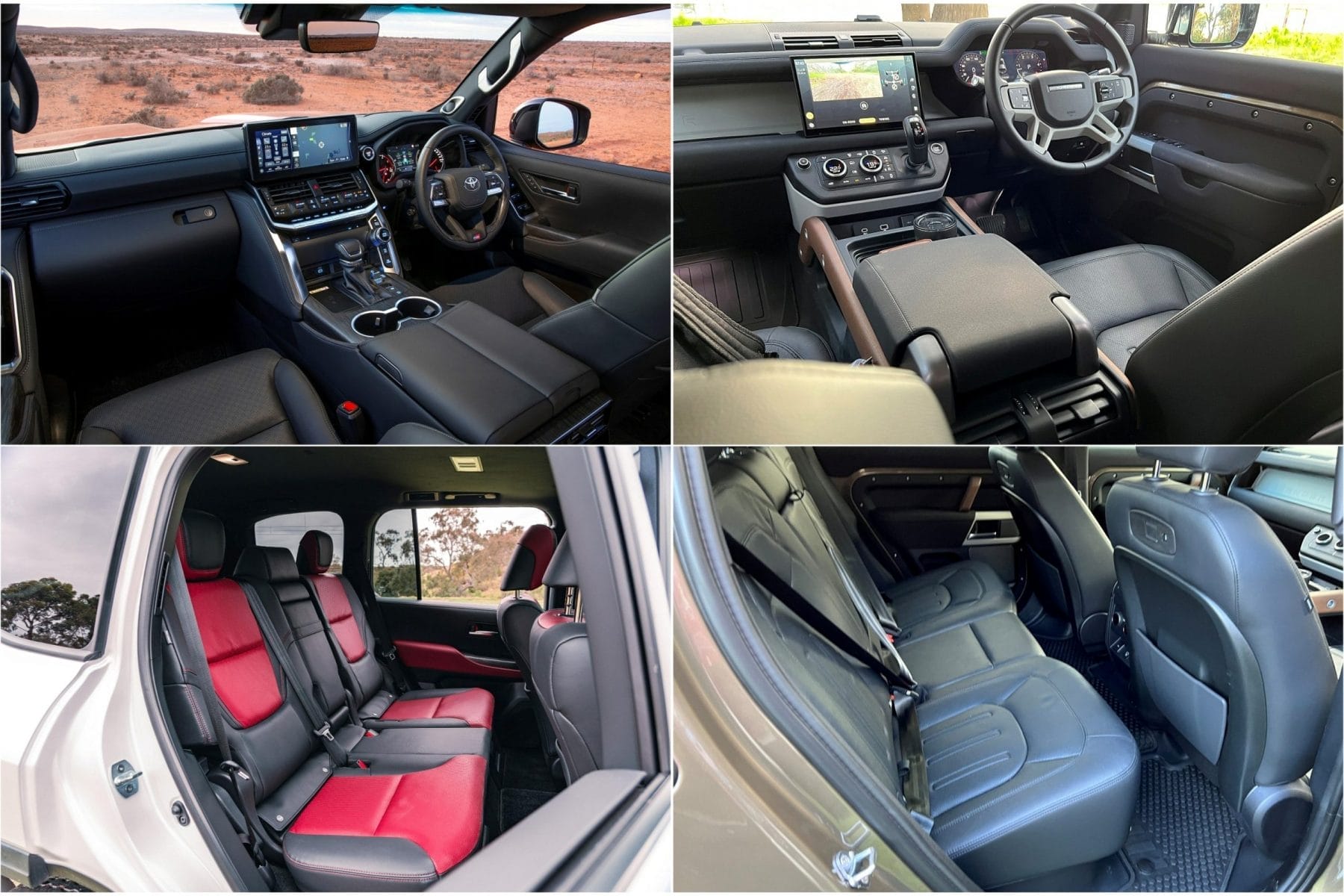 LandCruiser GR Sport vs Defender D300 SE interior