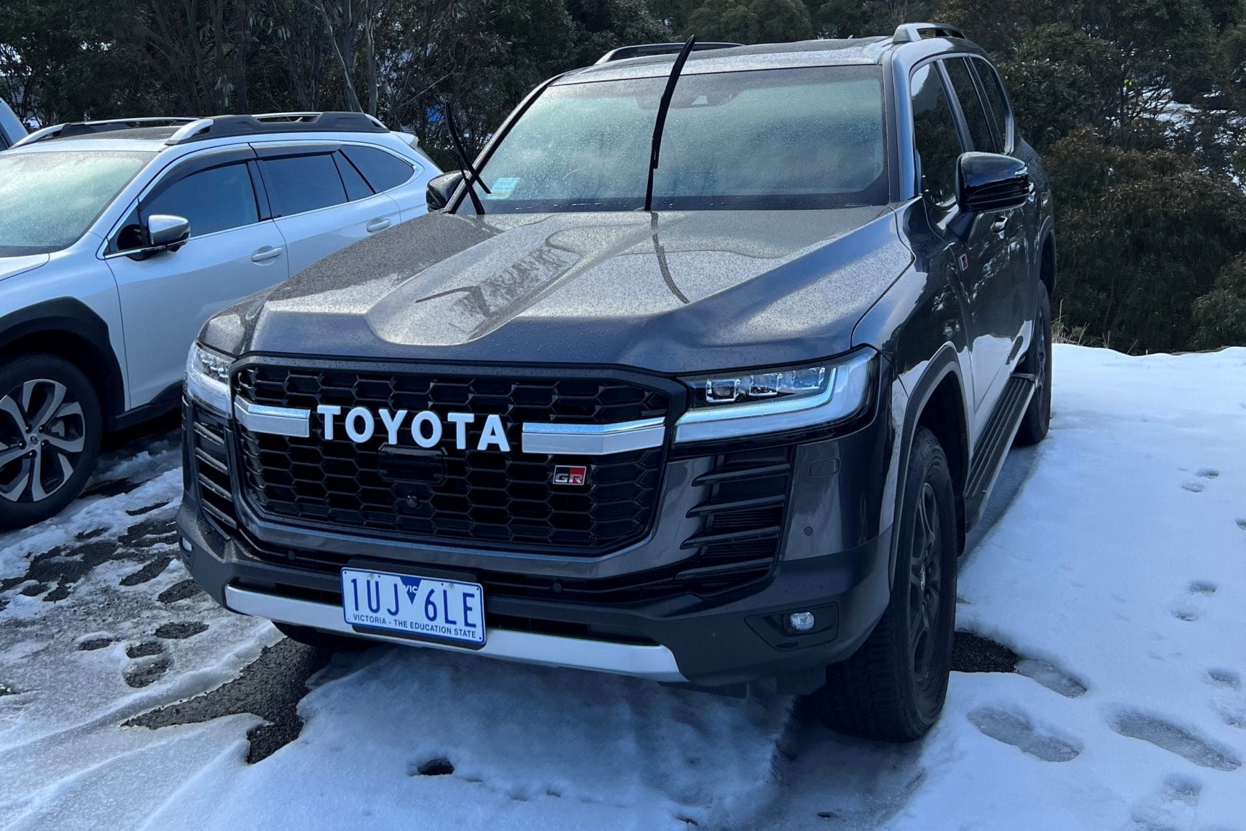 Toyota LandCruiser 300 GR Sport at parked in snow