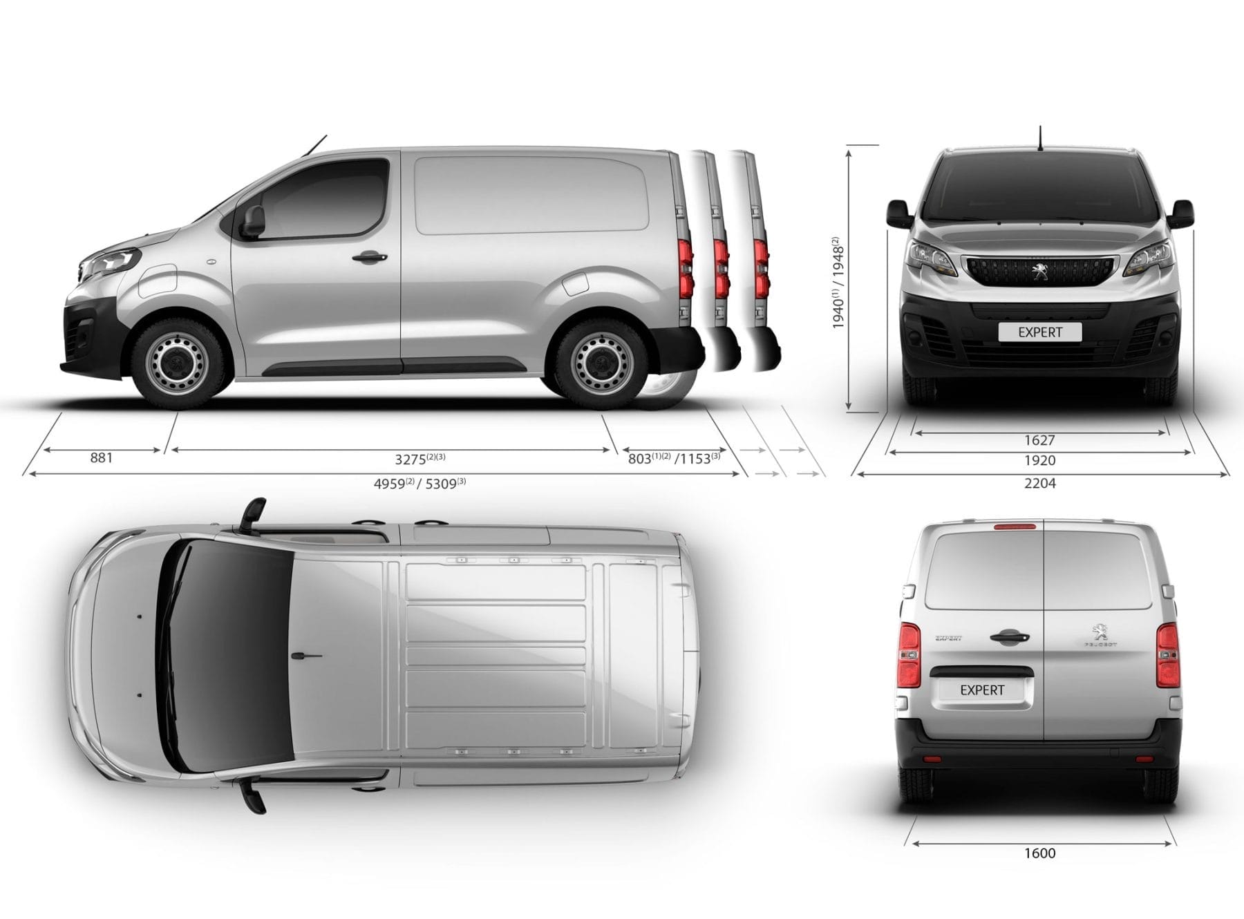 2022 Peugeot Expert Premium Dimensions