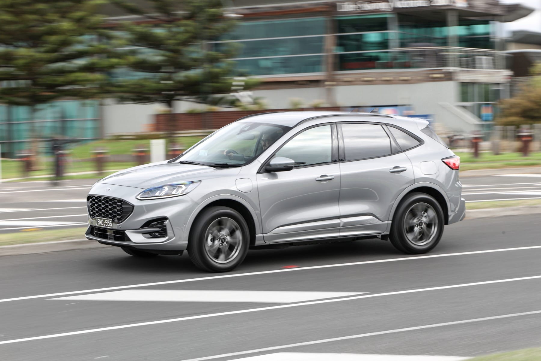 2022 Ford Escape ST Line PHEV driving front quarter