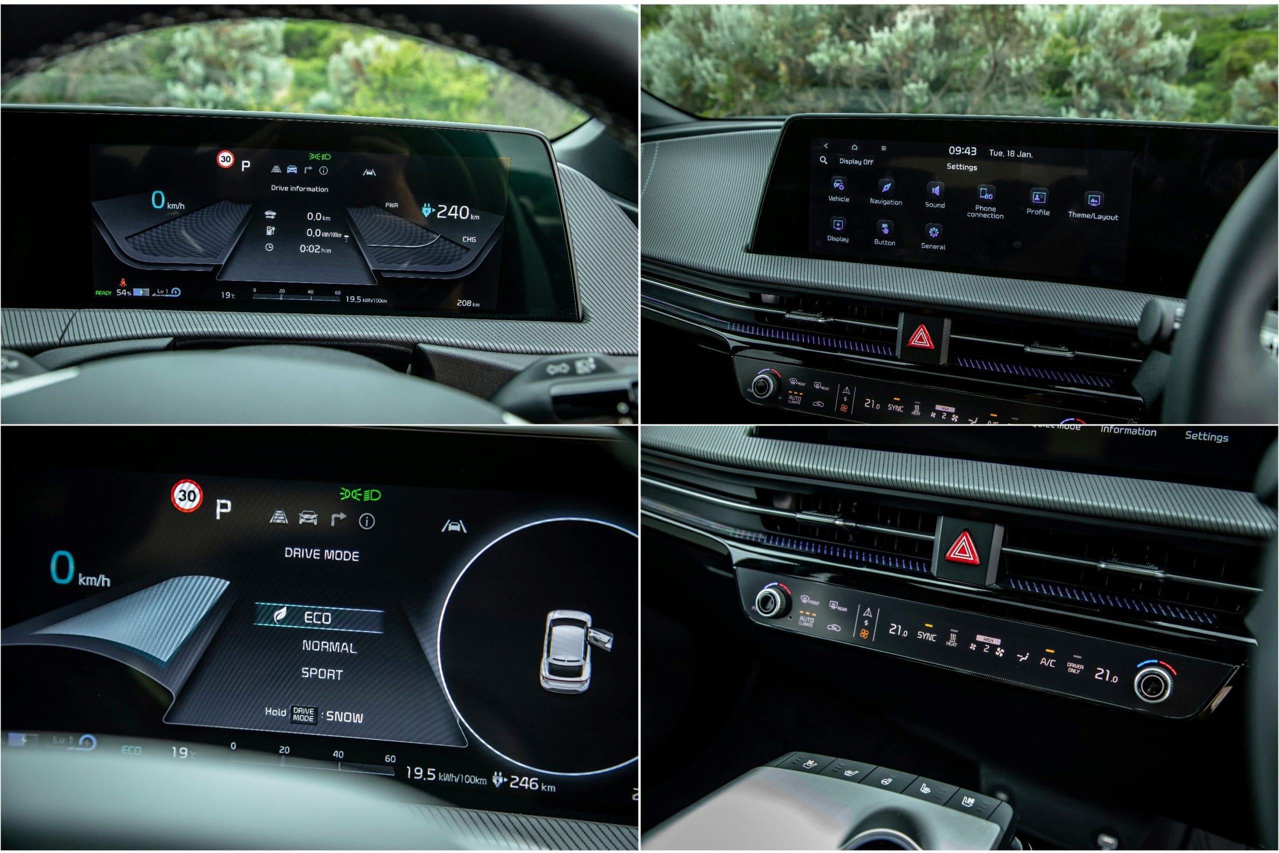 Kia EV6 GT Line AWD 2022 internal screens 4 pic