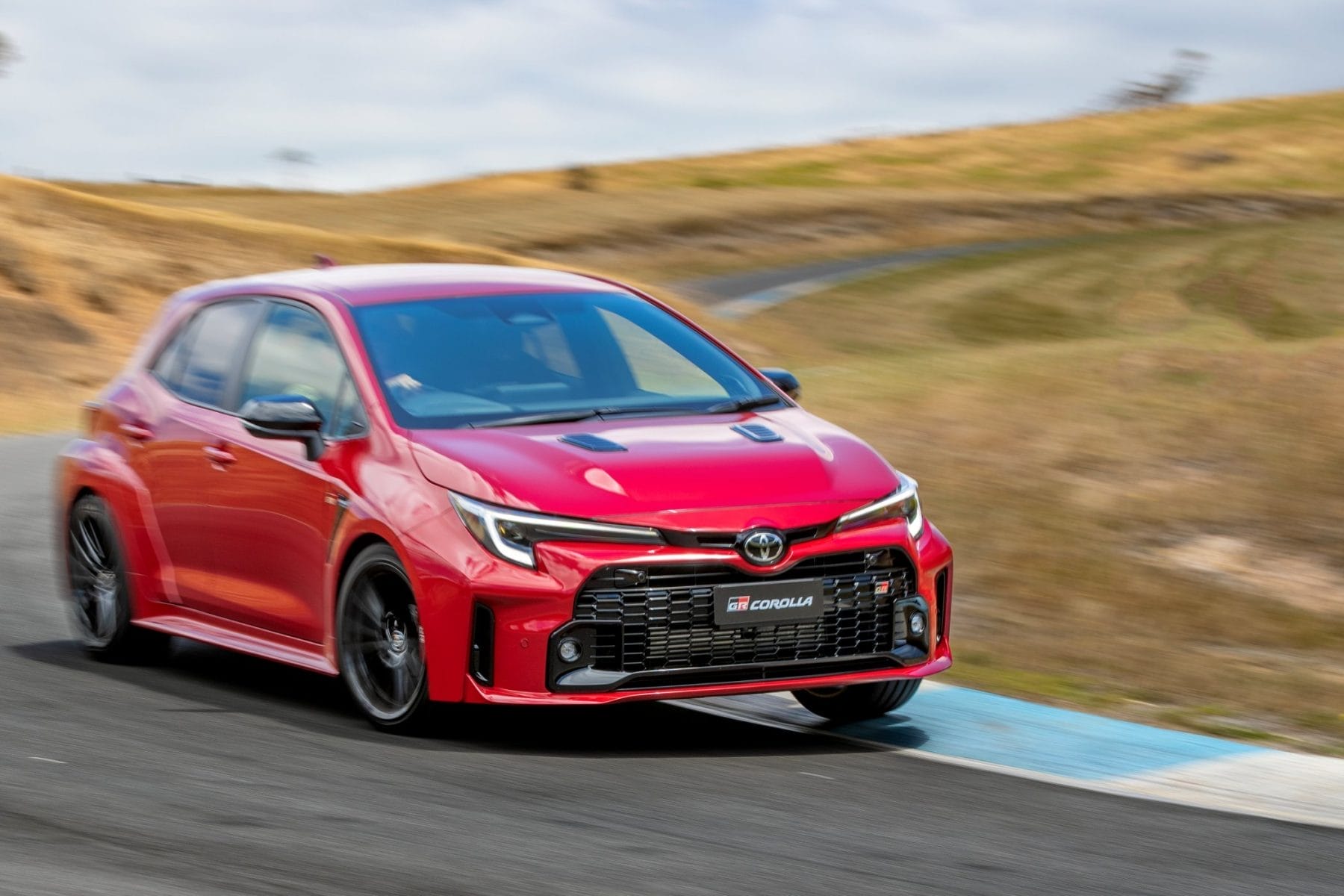 2023 Toyota GR Corolla GTS on the track