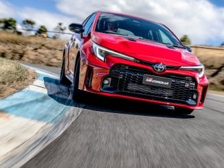 2023 Toyota GR Corolla GTS on the track