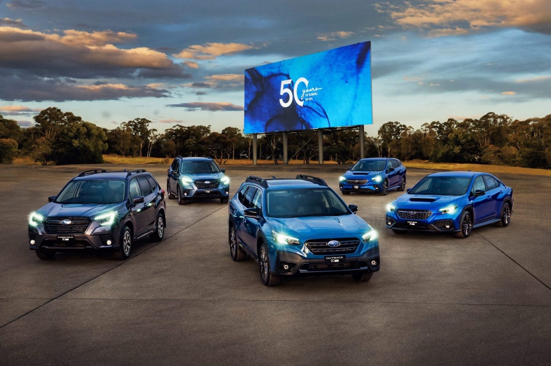 The limited-edition models of the Subaru Forester, Outback, WRX Sedan and WRX Sportswagon.