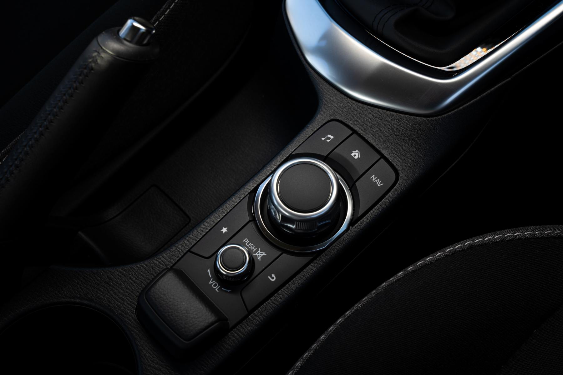 2023 Mazda2 Pure Jet Black infotainment controls