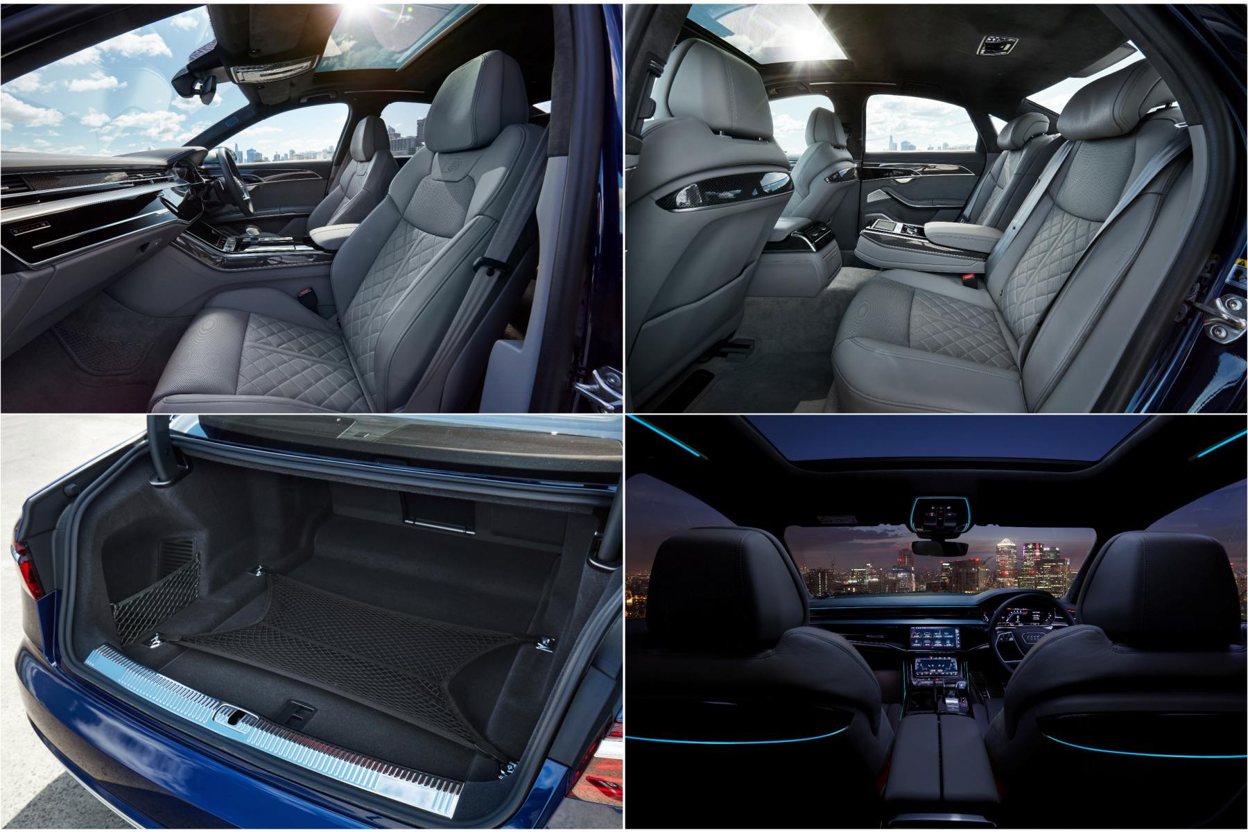 Audi S8 Quattro 2023 interior seats and boot