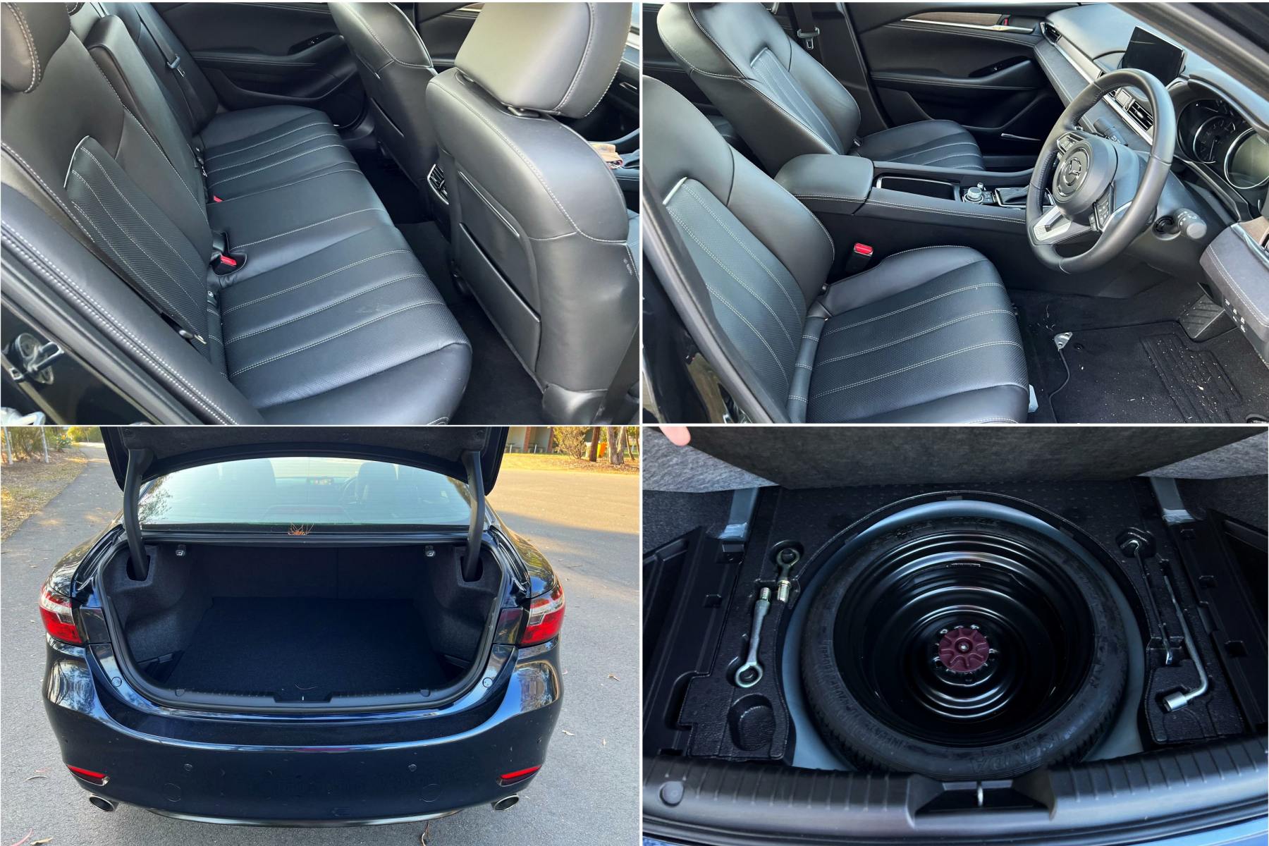 Mazda6 Atenza sedan dimensions collage