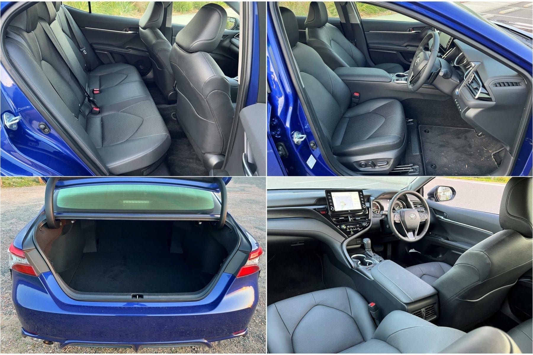 Toyota Camry Hybrid SL interior dimensions compilation