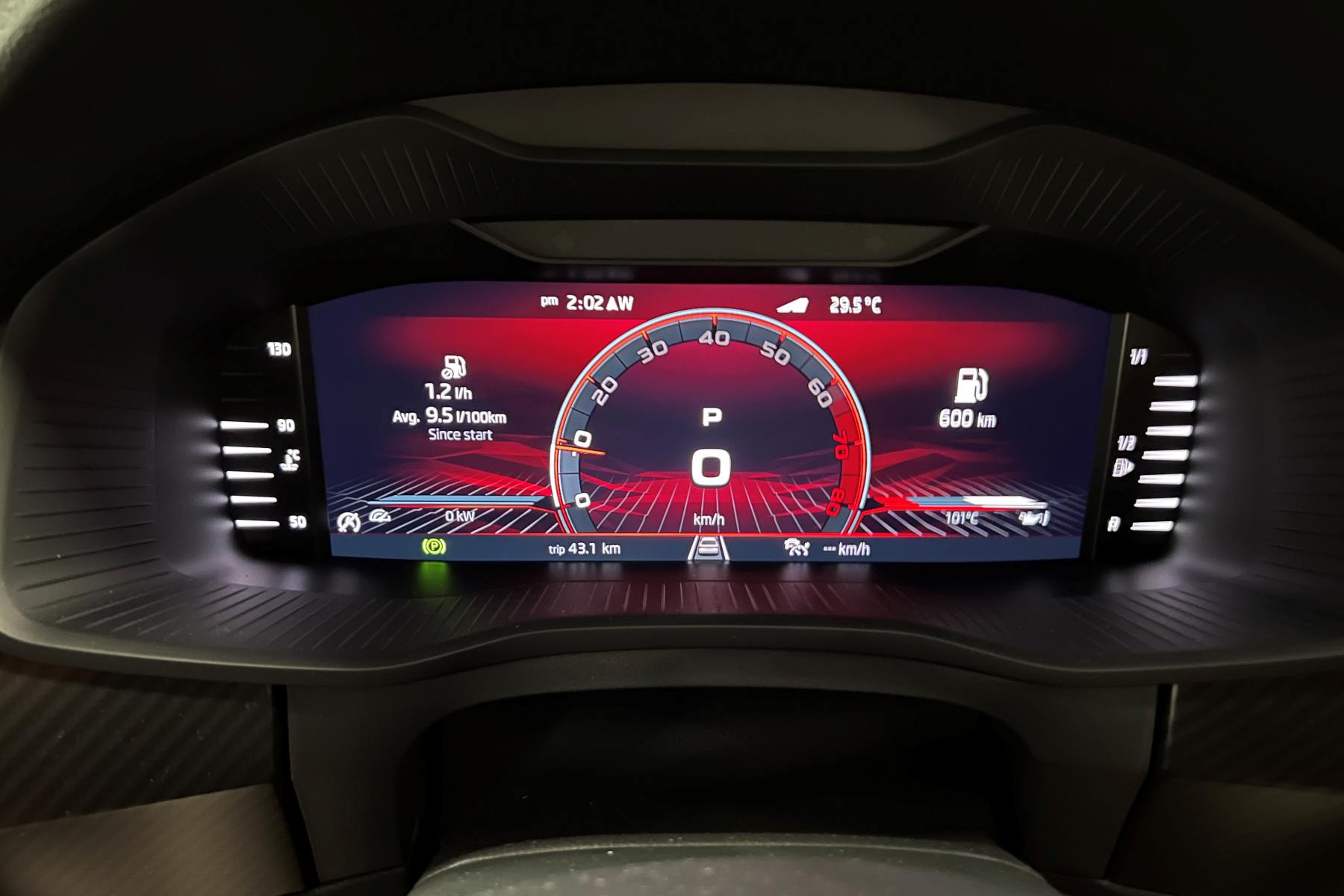 Skoda KODIAQ RS 2023 interior front drivers dash 1JPG